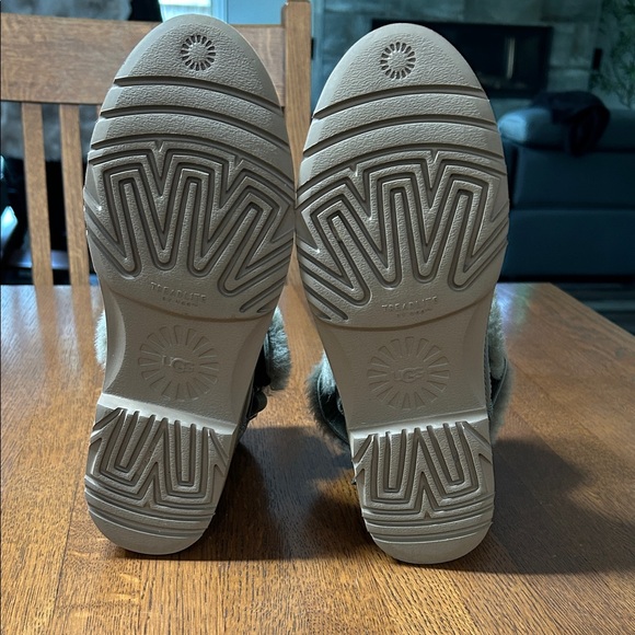 NWOT UGG Women's Olive Green Ankle Boots with Fur Lining Size 7 - Picture 7 of 16